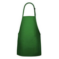 F33 Signature Kelly Green No Pocket Bib Apron w/ Neck Adjustment